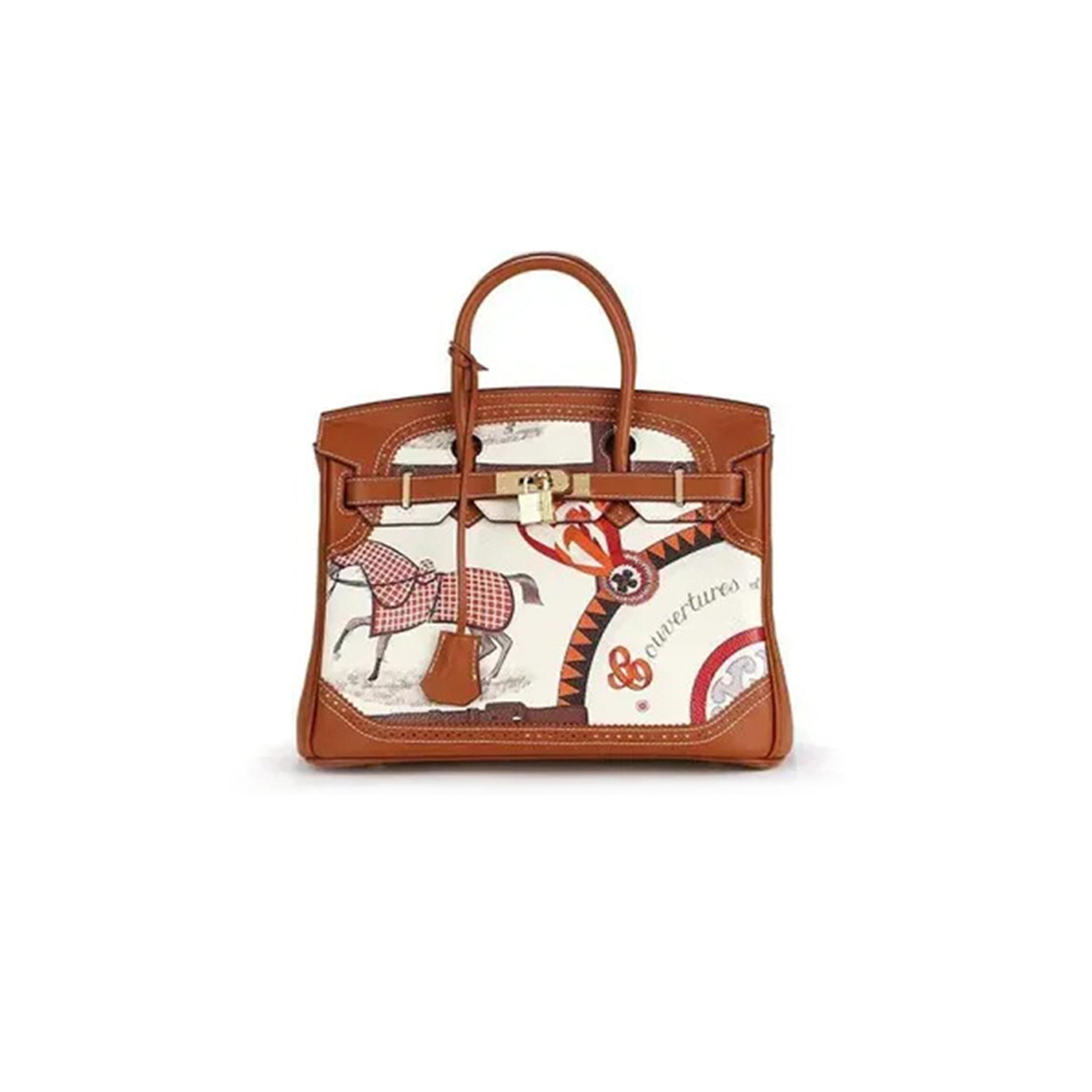 HERMÈS MASTER BIRKIN 30CM GOLDEN BROWN SWIFT COWHIDE WITH HORSE TOTEM (30*23*15cm)